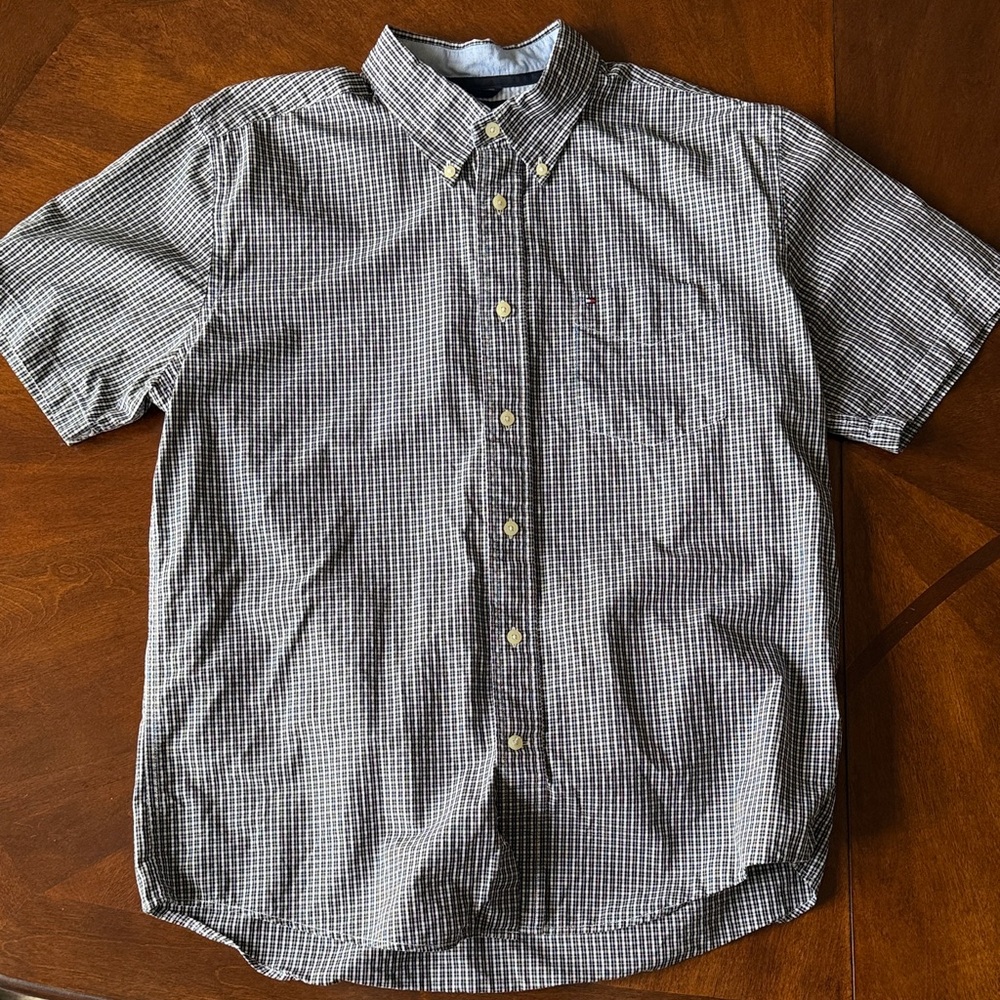 Tommy Hilfiger Black and White Gingham Shirt